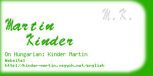 martin kinder business card